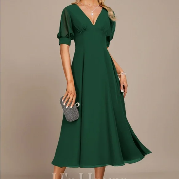JJs House Deep Green Midi Dress - Picture 5 of 7